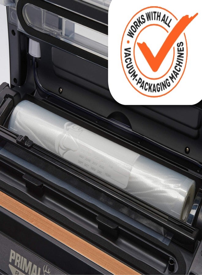 PrimalTek 8” x 20’ Cut-to-Size Vacuum Bag Rolls - 6 Rolls Included, User Friendly for Food Preservation - Microwave, Freezer and Boil Safe, BPA-Free, Compatible with Most Vacuum Sealer Machines - Image 3