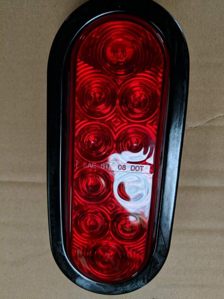 PPI (2) Red Trailer Truck LED Sealed RED 6" Oval Stop/Turn/Tail Light Marine Waterproof - Image 4