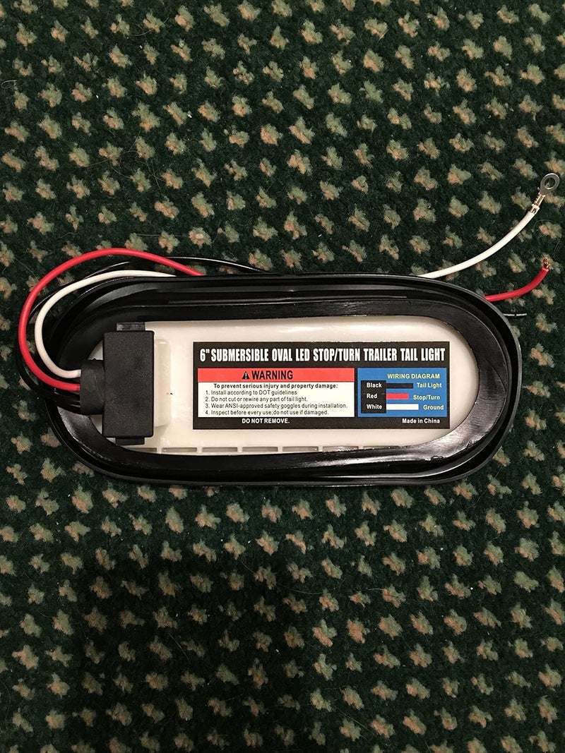 PPI (2) Red Trailer Truck LED Sealed RED 6" Oval Stop/Turn/Tail Light Marine Waterproof - Image 2