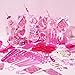Vanblue 135Pcs Pink Girls Party Favors Princess Theme Birthday Party Decorations Heart Glasses Straws Goodie Bag Stuffers Pinata Filler Classroom Rewards for Kids Girls Birthday Gifts Party Supplies - Image 4