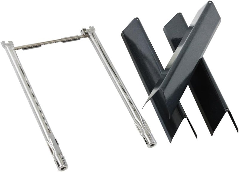 FORYEYC Spirit e210 7635 Flavorizer Bars and 69785 67024 Burner for Weber Spirit I & II 200 Spirit E210 E220 S210 S220 GS4 200 with Front Control, Grill Replacement Parts for Weber Spirit 2 E210 Grill Parts - Image 1