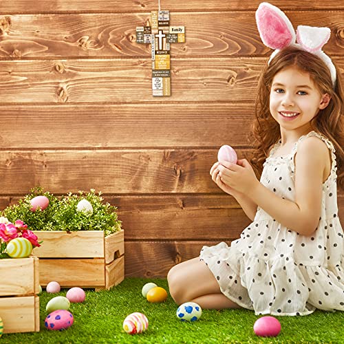 Jetec Cross Wall Decor Christian Wooden Cross Religious Faith Biblical Verse Wall or Table Sign for Home Easter Christmas Farmhouse Home Hanging Decorations Indoor Outdoor(10.6 x 6.1 Inch) - Image 5