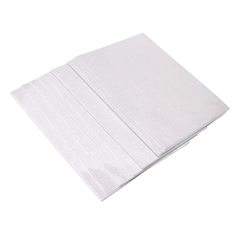 50 Sheets Holographic Cold Laminate Sheet, A4 DIY Laminating Sheets, Cuttable Scratch BOPP Material for Badge Making, Photo Post Lamination, Graphic Framing (Type 2) - Image 1