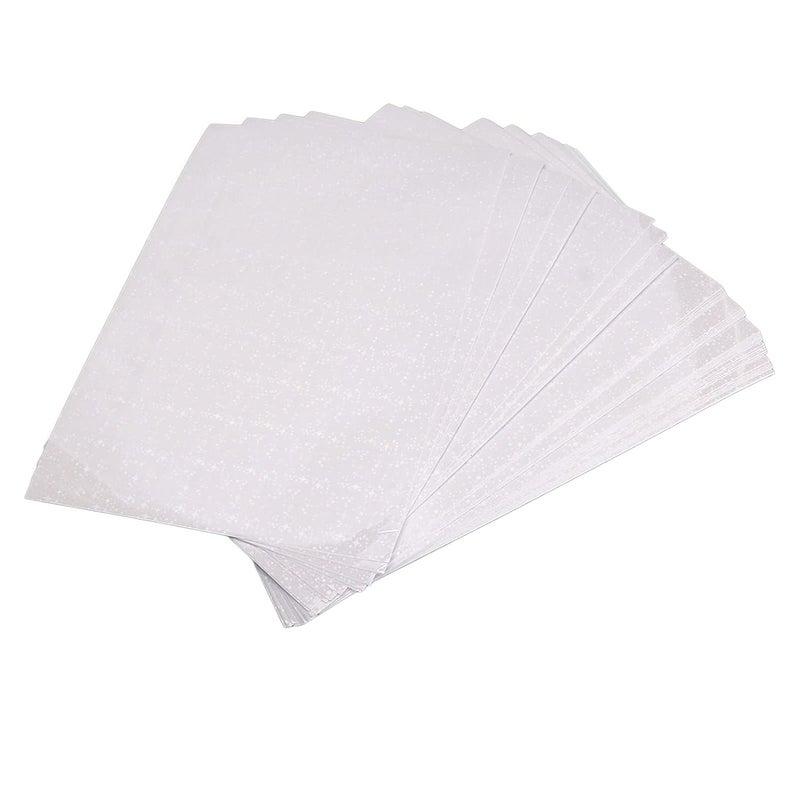 50 Sheets Holographic Cold Laminate Sheet, A4 DIY Laminating Sheets, Cuttable Scratch BOPP Material for Badge Making, Photo Post Lamination, Graphic Framing (Type 2) - Image 5
