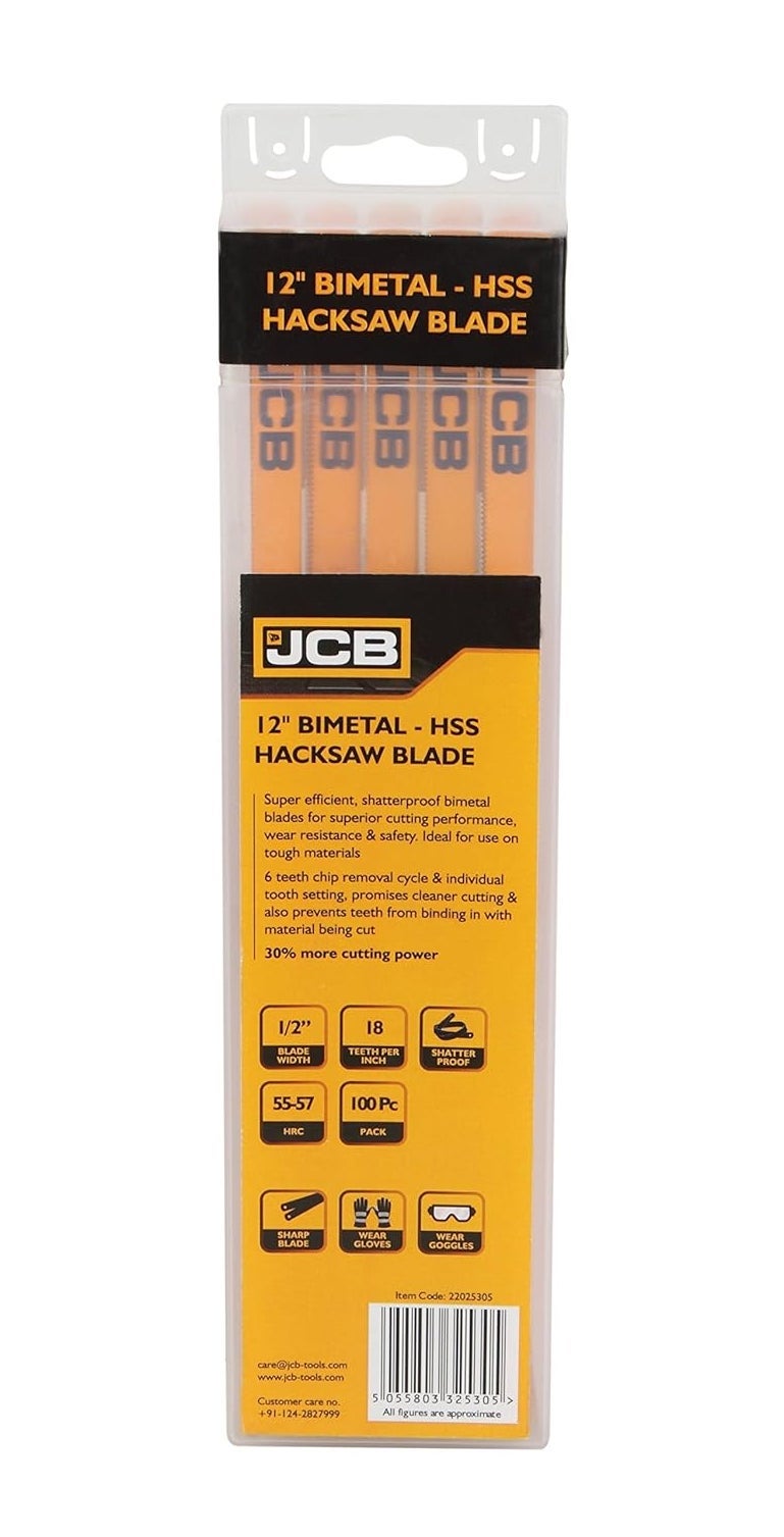 JCB Tools JCB 12"Bi-Metal Hacksaw Blades 50pcs 18tpi, 22025305 - Image 3