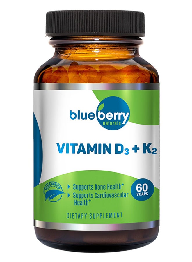 blueberry NATURALS Vitamin D3 + K2 Capsule 60'S - Image 1