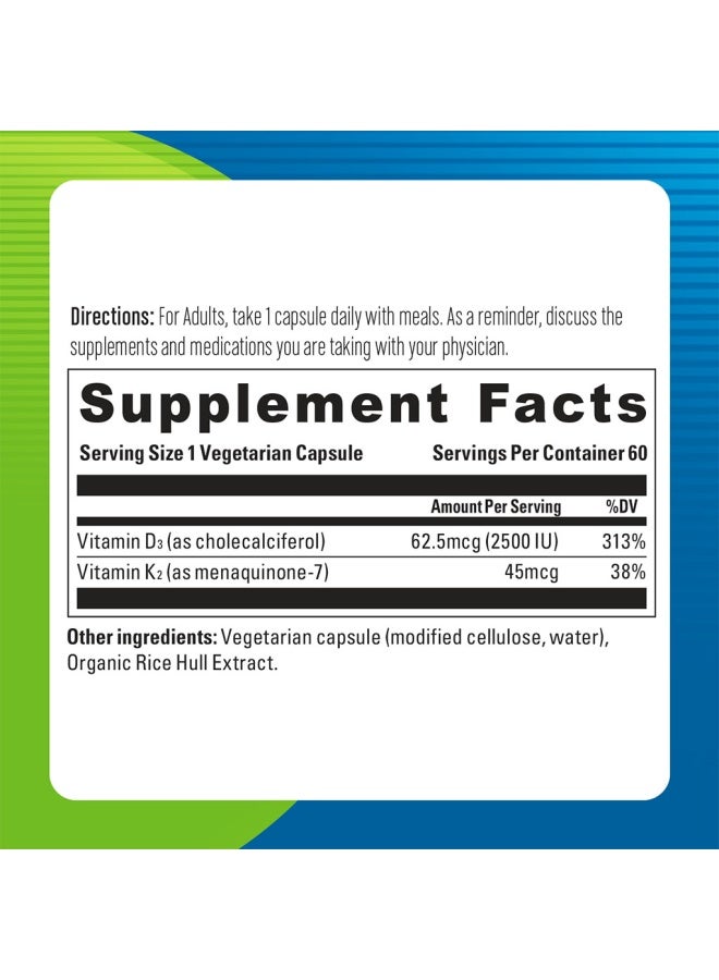 blueberry NATURALS Vitamin D3 + K2 Capsule 60'S - Image 3