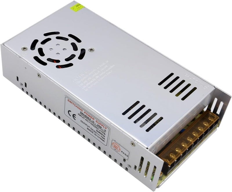 مصدر طاقة لشاشات LED من التيار المتردد (AC) إلى التيار المستمر (DC) بقدرات 5V10A، 10W، 30W، 50W، 100W، 150W، 200W، 300W (نطاق التيارات: 5V-70A-350W)