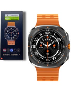 SH PROTECT TOUCH Smart Watch 7 Ultra 1.43" Super Amoled 47mm GPS Tracking Smart Watch for Men Amoled Outdoor Sports Temperature Clock BT Call 7 ULTRA SmartWatch (Titanium Black)  - Image 1