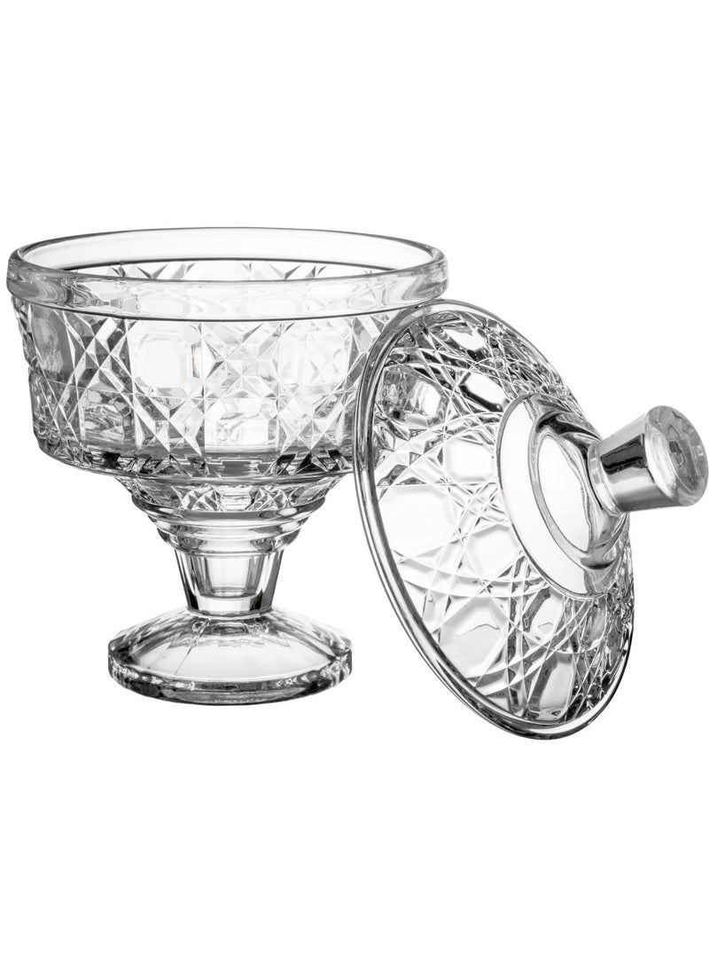 Elegant Multi-purpose clear glass candy and nut box  - Image 2