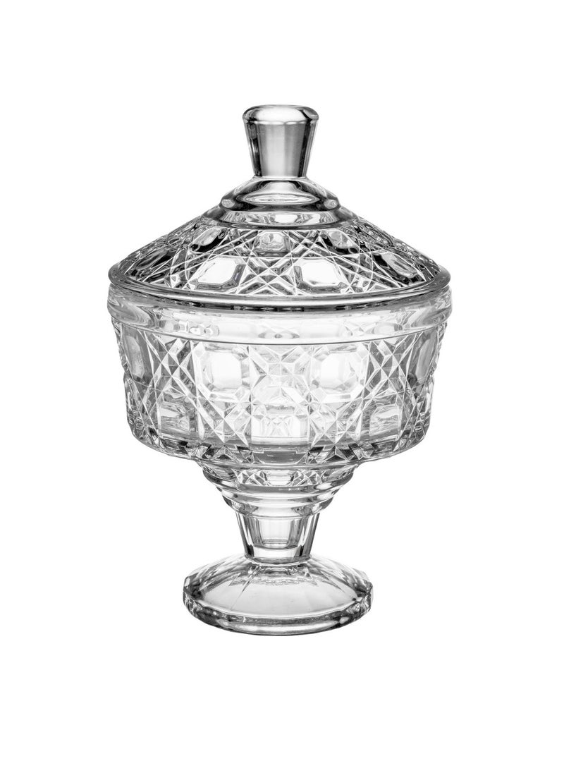 Elegant Multi-purpose clear glass candy and nut box  - Image 1