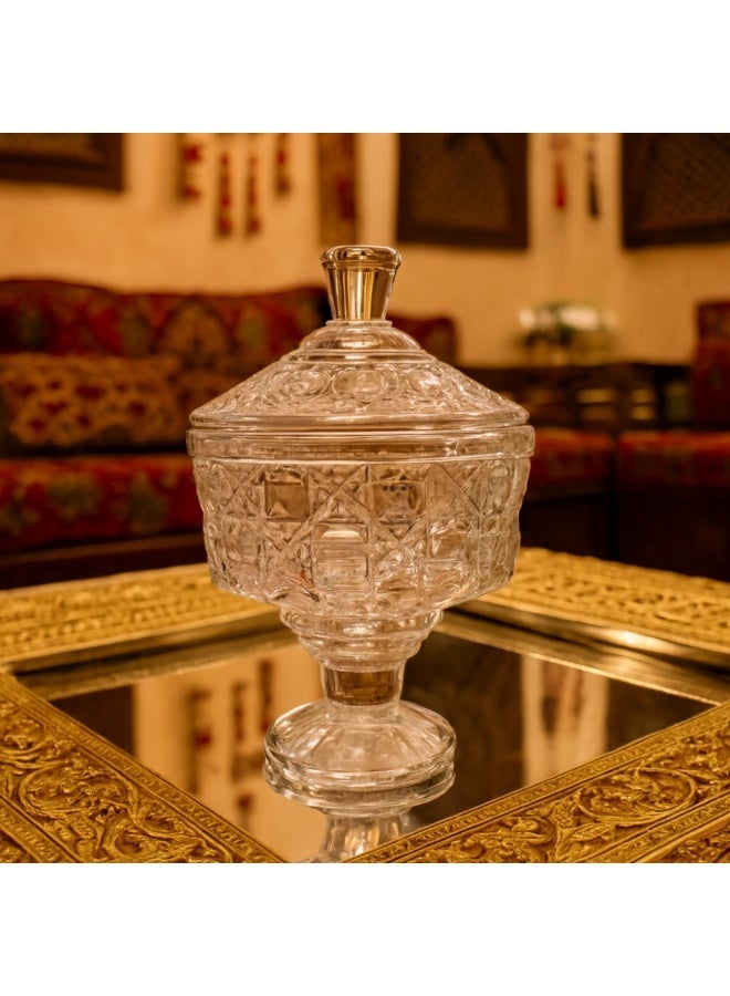 إيليجانت علبة حلويات و مكسرات من الزجاج الصافي و متعددة الاستخدام - Image 1