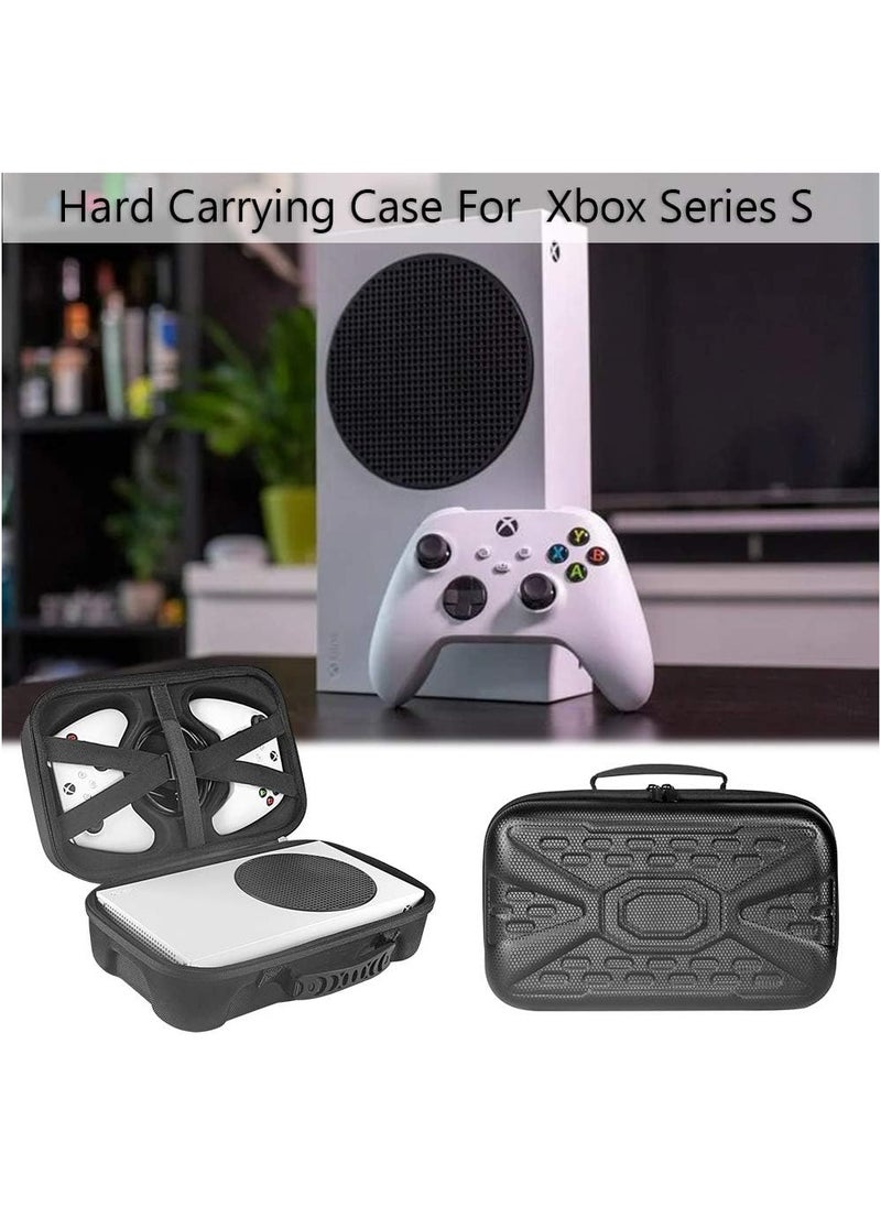 حقيبة سفر متوافقة مع Xbox Series S - حقيبة حمل صلبة من سلسلة S مع حجرات إسفنجية واقية لوحدة التحكم ووحدة التحكم وكابل HDMI (Xbox Series S، أسود 1)