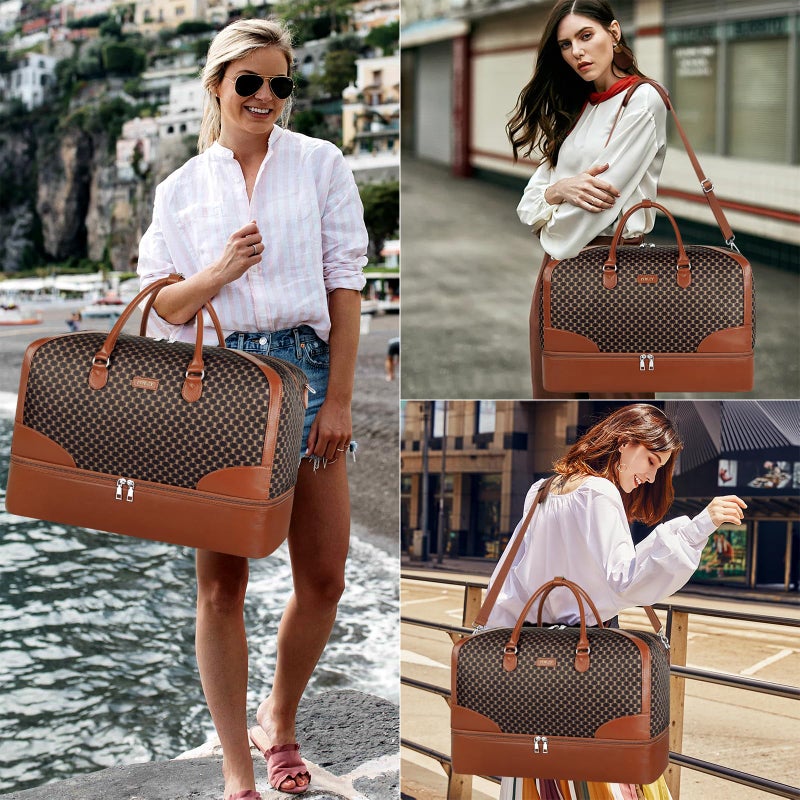 ITIEZY Weekender Overnight Bag for Women - Large Travel Duffel & Carry-On Tote with Crossbody & Toiletry Bag - Image 2