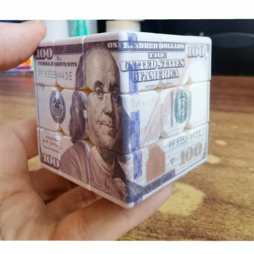 Cuberspeed Hundred Dollar Cube 3x3 Magic Cube US Dollar Bill Speed Cube Puzzle Toy - Image 5