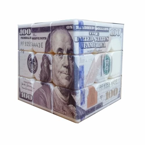 Cuberspeed Hundred Dollar Cube 3x3 Magic Cube US Dollar Bill Speed Cube Puzzle Toy - Image 1