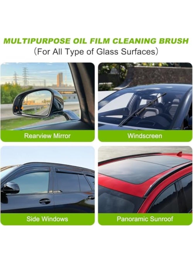 Generic Upgrade Automotive Oil Film Cleaning Brush,2pcs New 2.0 Green Car Glass Oil Film Remover,Glass Coating Board for Windshield,Prevents Rain and Fog Cleaning Brush - Image 3
