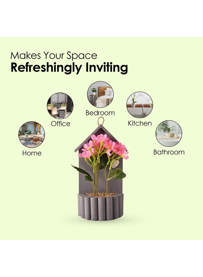 Hearts Artificial Plant | Plants For Office Décor | Decoration Artificial Flowers Pot | Artificial Flowers For Decoration | Natural Looking Plants | 24 Headed Spring Hydrangea | Multicolor - Image 4