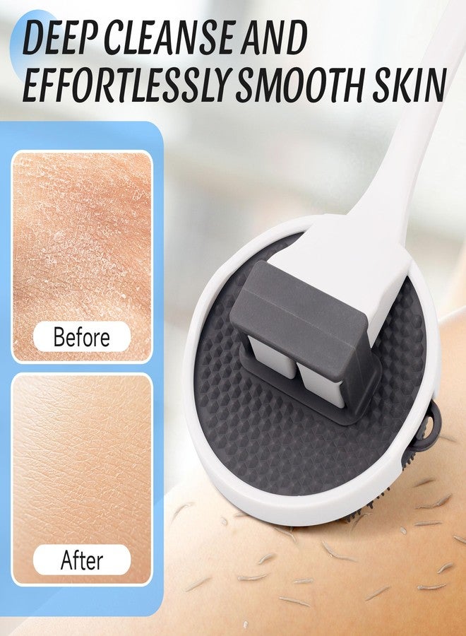 NURENDER Silicone Back Scrubber for Shower, 15.68'' Detachable Long Handle Bath Brush with Soft Loop Bristles for Deep Cleansing & Gentle Exfoliation, Wall Mounted Body Brush, Men & Women - Image 5