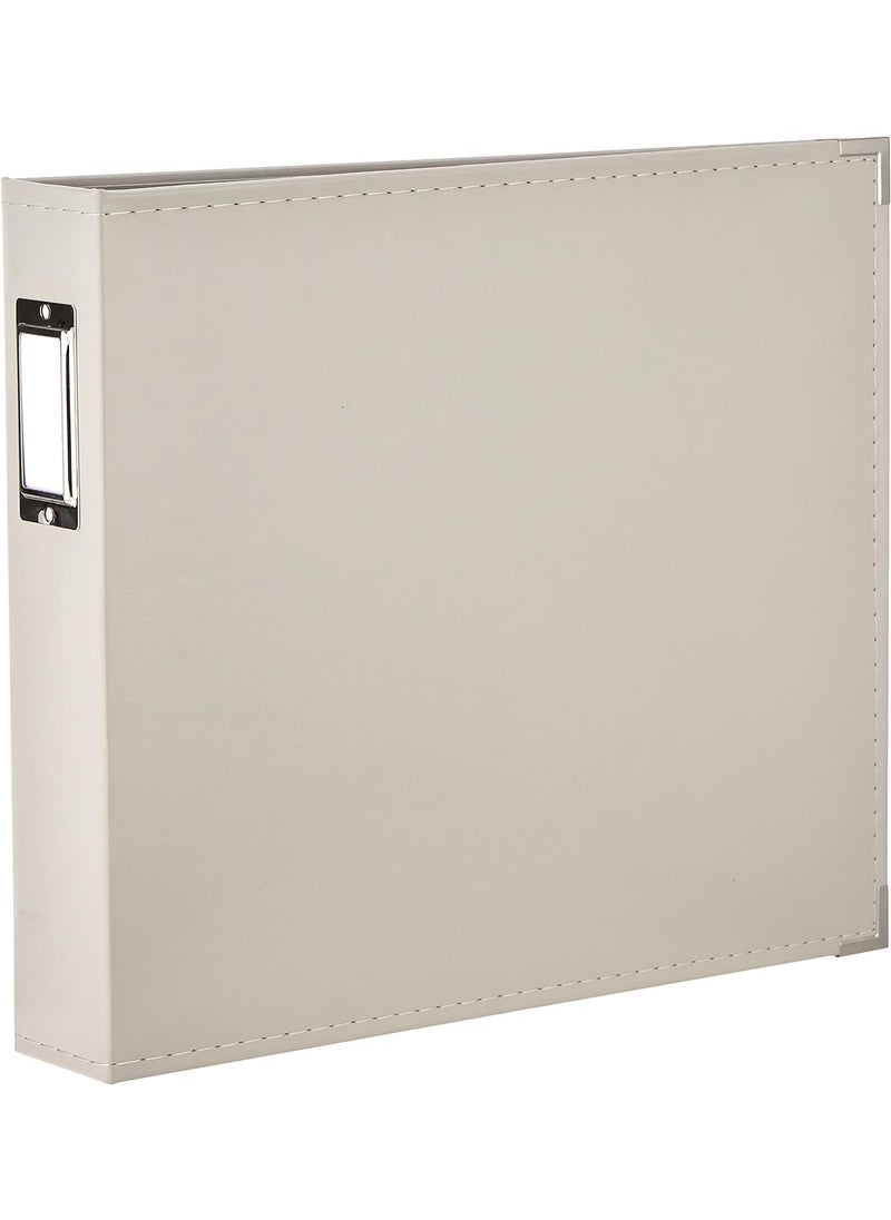 We R Memory Keepers We R Memory Keepers 12x12 Photo Album Greige Protect Memories and Photos Soft Acidfree Faux Leather Classy Decorative Spine Label Snagfree Rings Includes 5 Page Protectors Scrapbooking 