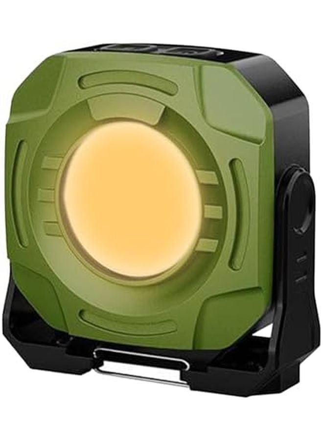 Army Green Rechargeable Magnetic Work Light 2400 Lumen LED Flashlight 360 Adjustable Waterproof Torch - Image 1