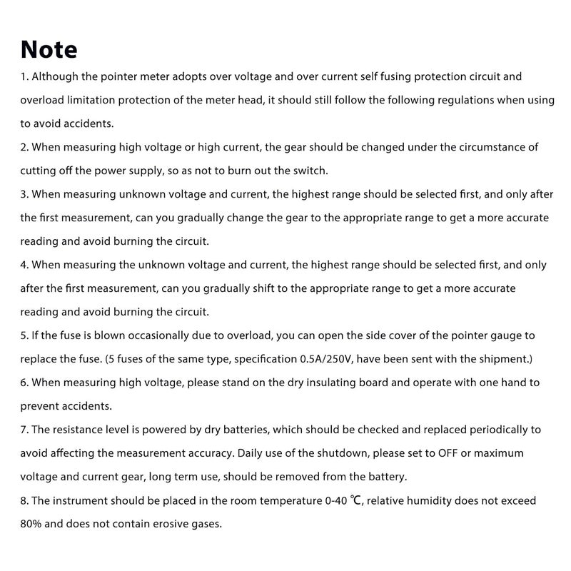 MF47C Analog Multimeter ABS Anti Burn Buzzer Wear Resist Pointer Type For Factory Miner School - Image 4