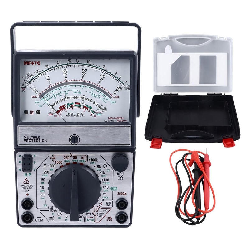 MF47C Analog Multimeter ABS Anti Burn Buzzer Wear Resist Pointer Type For Factory Miner School - Image 2