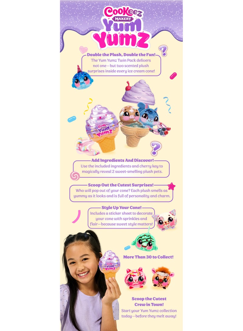 Cookeez Makery لعبة كوكيرز ميكري يام يامز سلسلة 2 دمى صغيرة 2 في 1 حزمة مفاجئة، متنوعة 1 قطعة (قد يختلف النمط واللون) كل واحدة تباع بشكل منفصل | دمى قابلة للجمع | لعبة ناعمة | حيوان أليف مفاجئ | لعبة ناعمة معطرة | هدية للأطفال والبالغين - Image 5