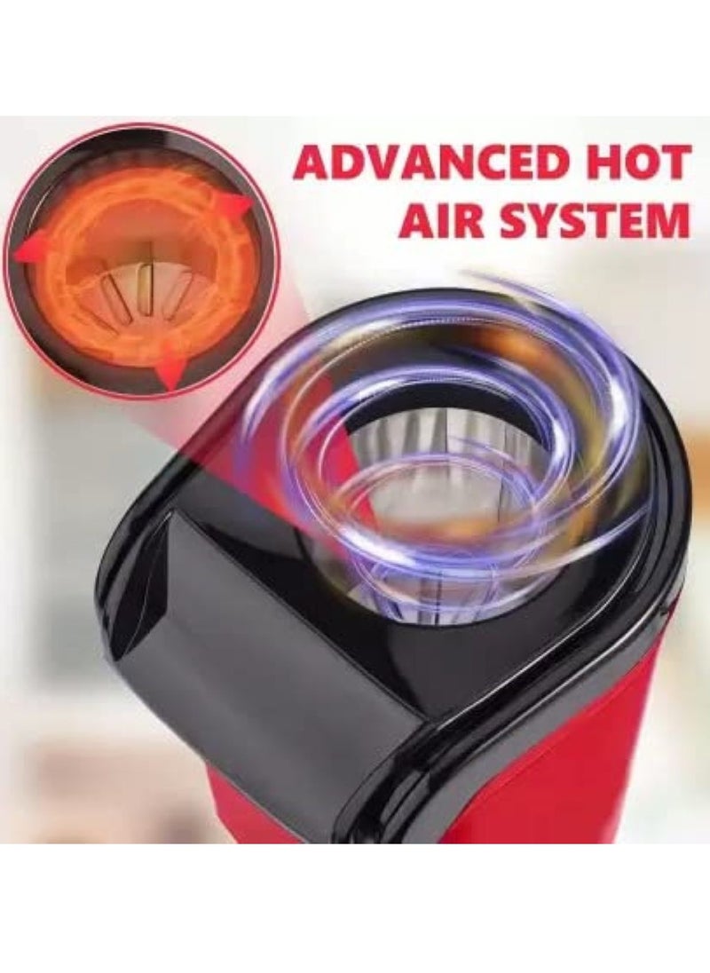 Generic - Popcorn Maker Machine,1200W Hot Air Popcorn Popper Maker with Top Lid, 2 Minutes Fast Electric Popcorn Poppers, BPA-Free, No Oil Needed, Healthy Snack - Image 1