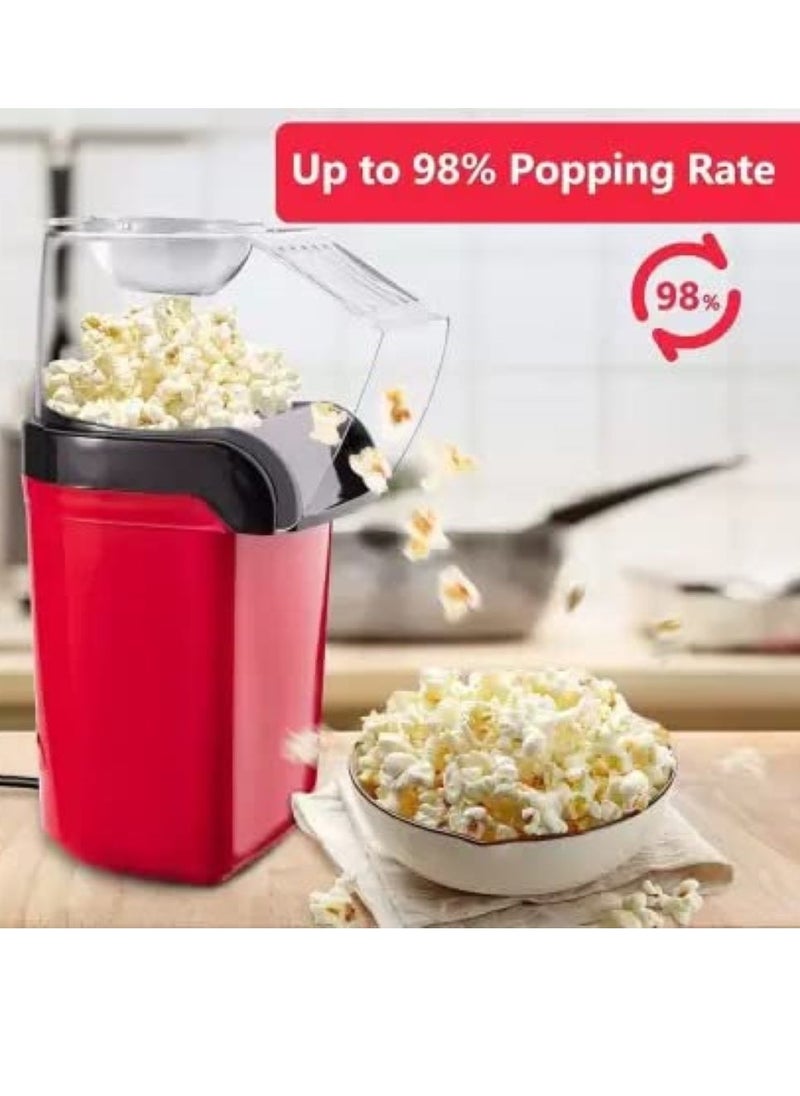 Generic - Popcorn Maker Machine,1200W Hot Air Popcorn Popper Maker with Top Lid, 2 Minutes Fast Electric Popcorn Poppers, BPA-Free, No Oil Needed, Healthy Snack - Image 1