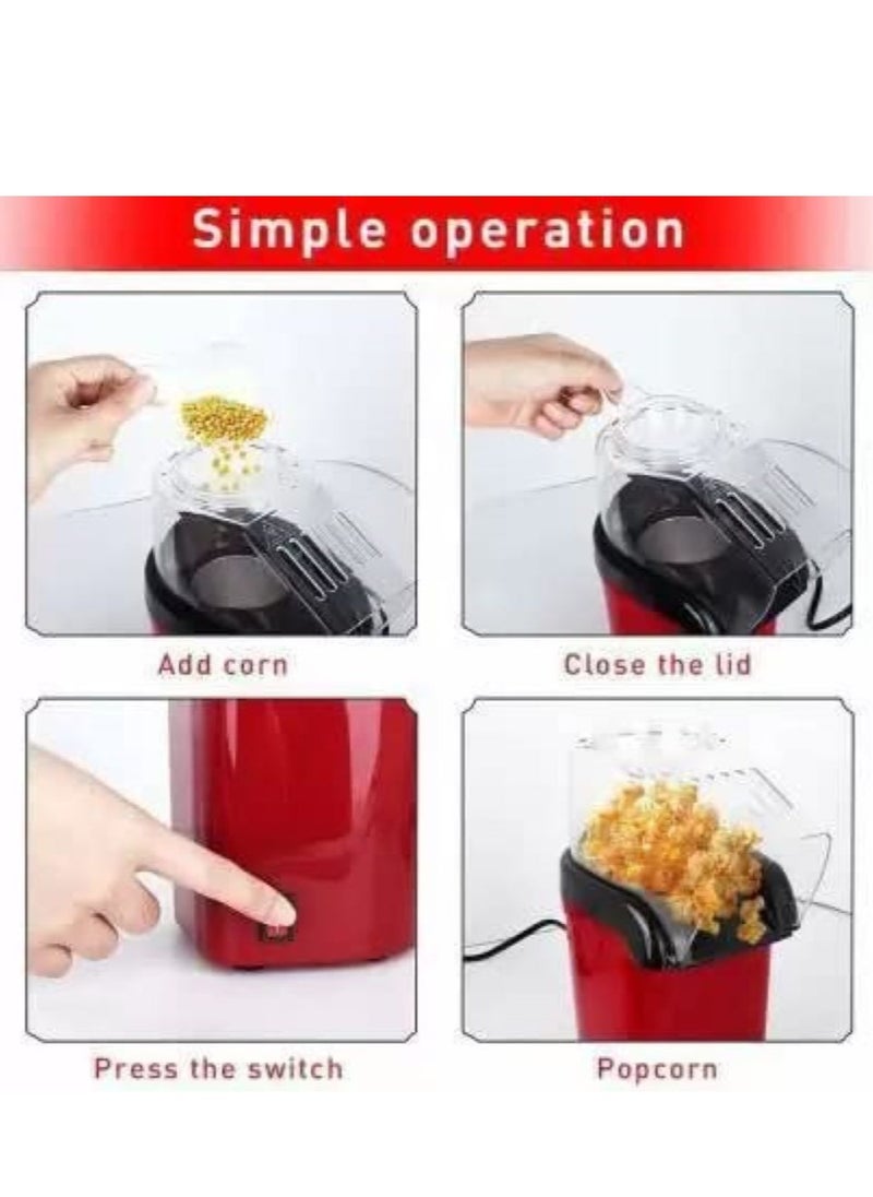 Generic - Popcorn Maker Machine,1200W Hot Air Popcorn Popper Maker with Top Lid, 2 Minutes Fast Electric Popcorn Poppers, BPA-Free, No Oil Needed, Healthy Snack - Image 1
