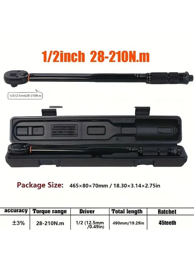 مفتاح عزم دوران احترافي ثقيل من كروم ستيل 3/8 بوصة بمؤشر نقر - Image 5