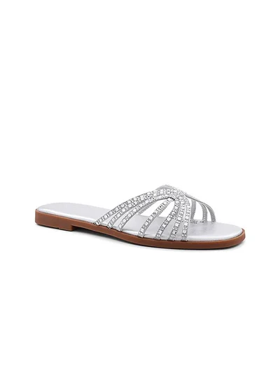 Cuple Cuple Embellished Multi Strap Flat Slides