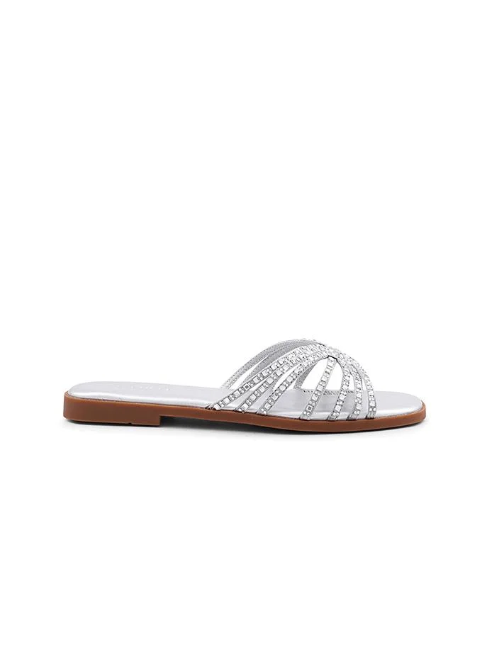 كابلي Cuple Embellished Multi Strap Flat Slides