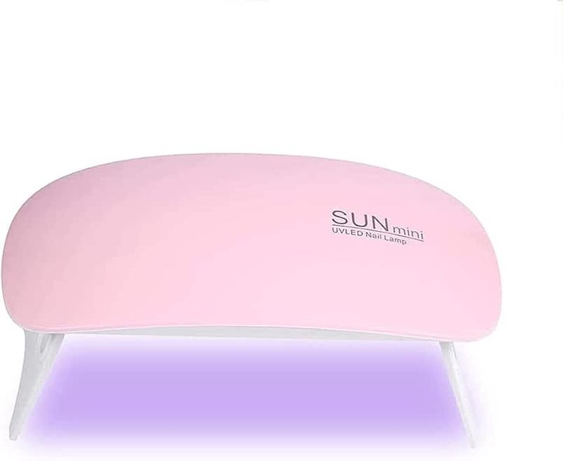 Mini Nail Lamp Usb UV Nail Dryer Gel Nail Polish Art Tool, 2 Colors SUN Mini Nail Dryer 6W UV Gel Polish Curing LED Lamp Portable Manicure Tool (02)