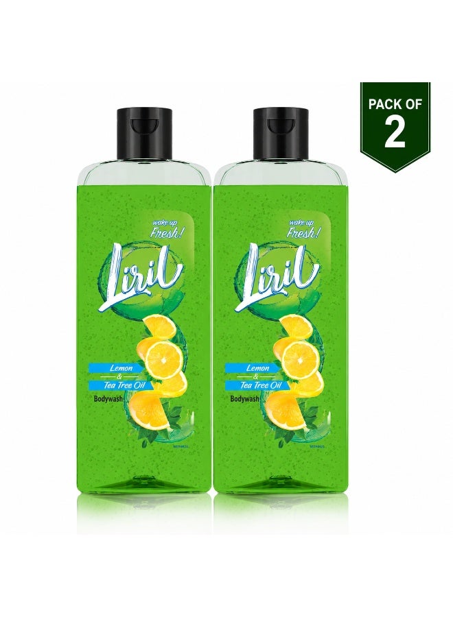 Liril Lemon and Tea Tree Oil Body Wash, 250 ml (Pack of 2) - Image 1