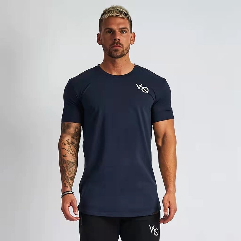Cross-border 2021 spring large short-sleeved fitness sports T-blood casual men - Image 1