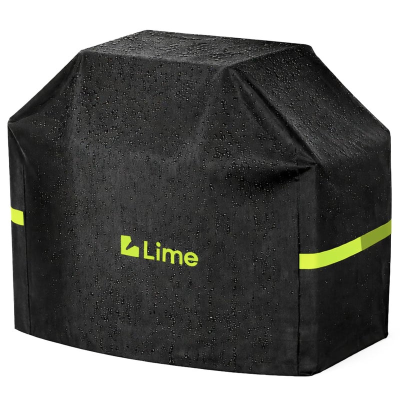 COMFY LIME Lime Grill Cover - 58 Inch Heavy Duty BBQ Grill Cover for Outdoor Grill, Waterproof, UV, Fade & Tear Resistant, Gas Grill Cover for Weber Charbroil Genesis Nexgrill and More - Image 1
