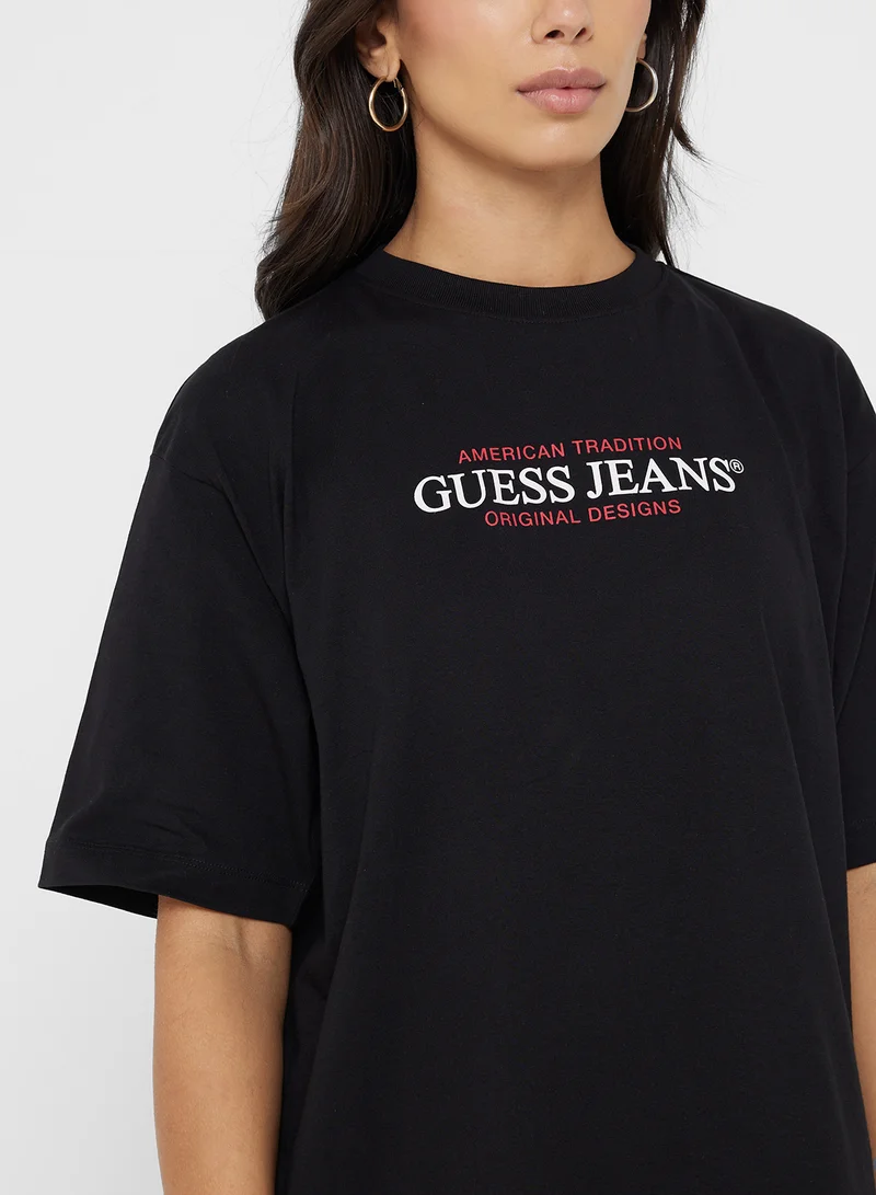 جيس جينز Logo Detail Oversized T-shirt