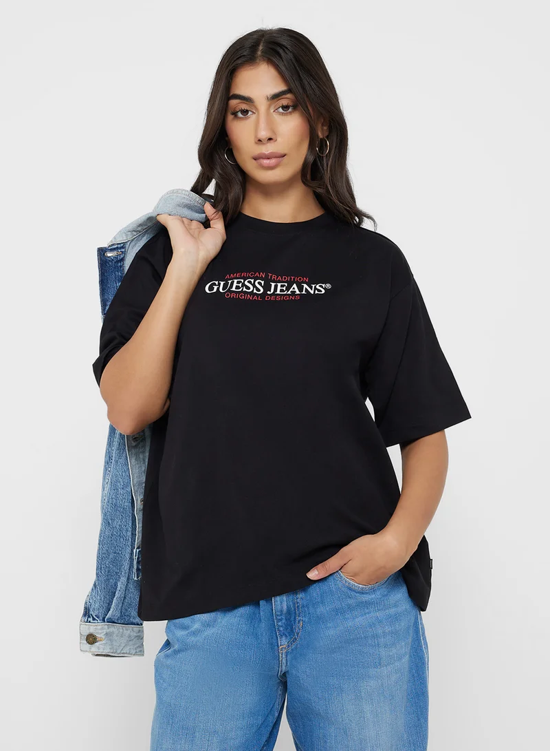 Guess Jeans Logo Detail Oversized T-shirt
