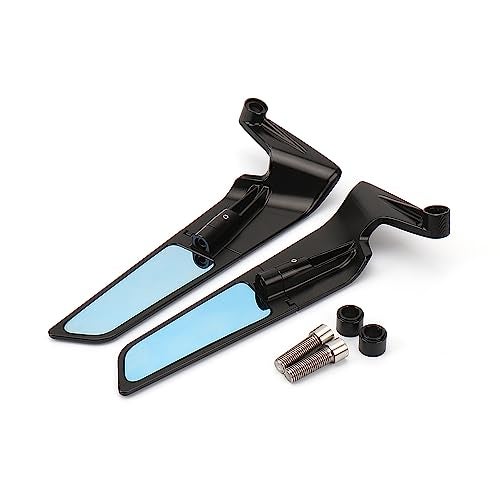 WALIPILUSI Motorcycle Universal Side Mirrors Rotating Rearview Mirrors with Handlebar Mount Kits Fits for Ducati Streetfighter V2/Streetfighter V4/Streetfighter V4 S/Monster 937/937 SP Naked Bike Wing Mirrors - Image 2