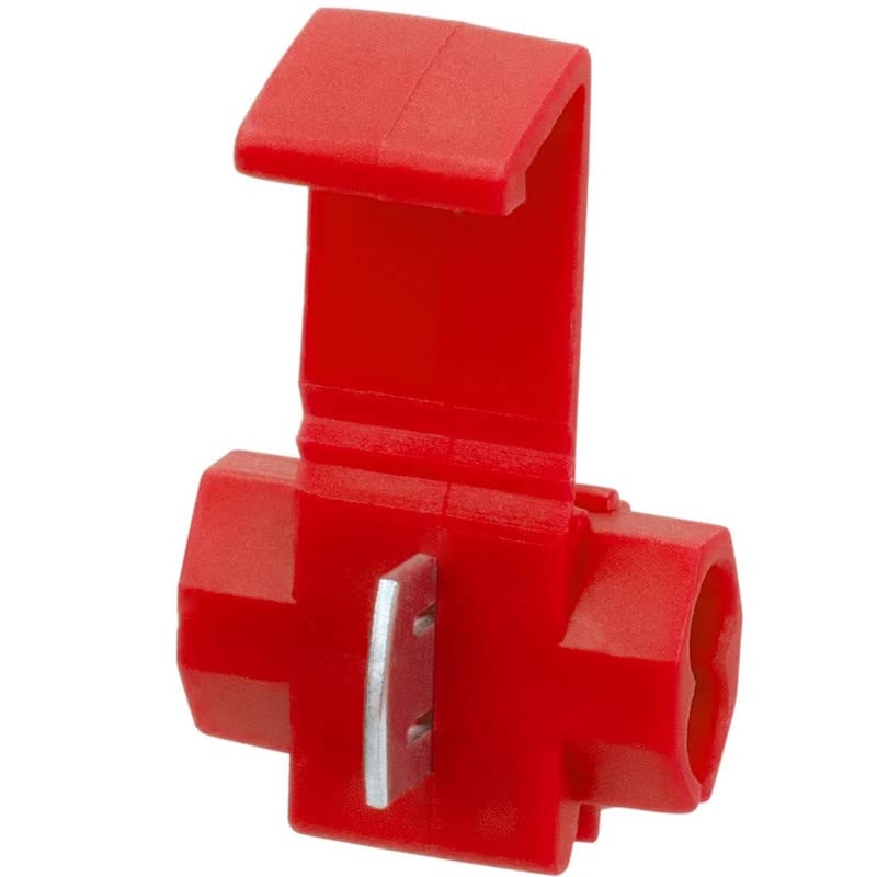 Rpi shop - 25 Pcs Scotch Lock Crimp Terminals Electrical Cable Connectors, Solderless Quick Splice Wire Connectors, Cold Pressed Insulated Snap Lock, Red (16-22 AWG) - Image 2