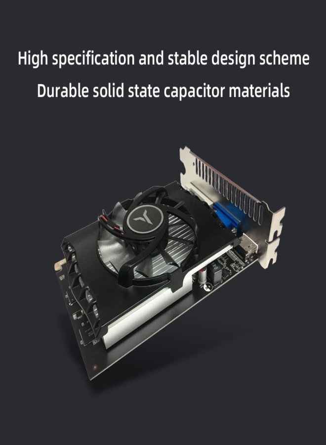 يستون بطاقة رسومات Yeston GT730-4G D3 TA بتردد 902/1333 ميجاهرتز، وذاكرة 4 جيجابايت/DDR3/64 بت، ومنافذ إخراج HD+DVI+VGA للاستخدام المكتبي والألعاب. - Image 5