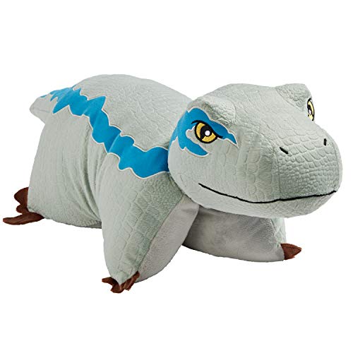 Pillow Pets 16 Blue Velociraptor Stuffed Animal Jurassic World Dinosaur Plush Toy - Image 1