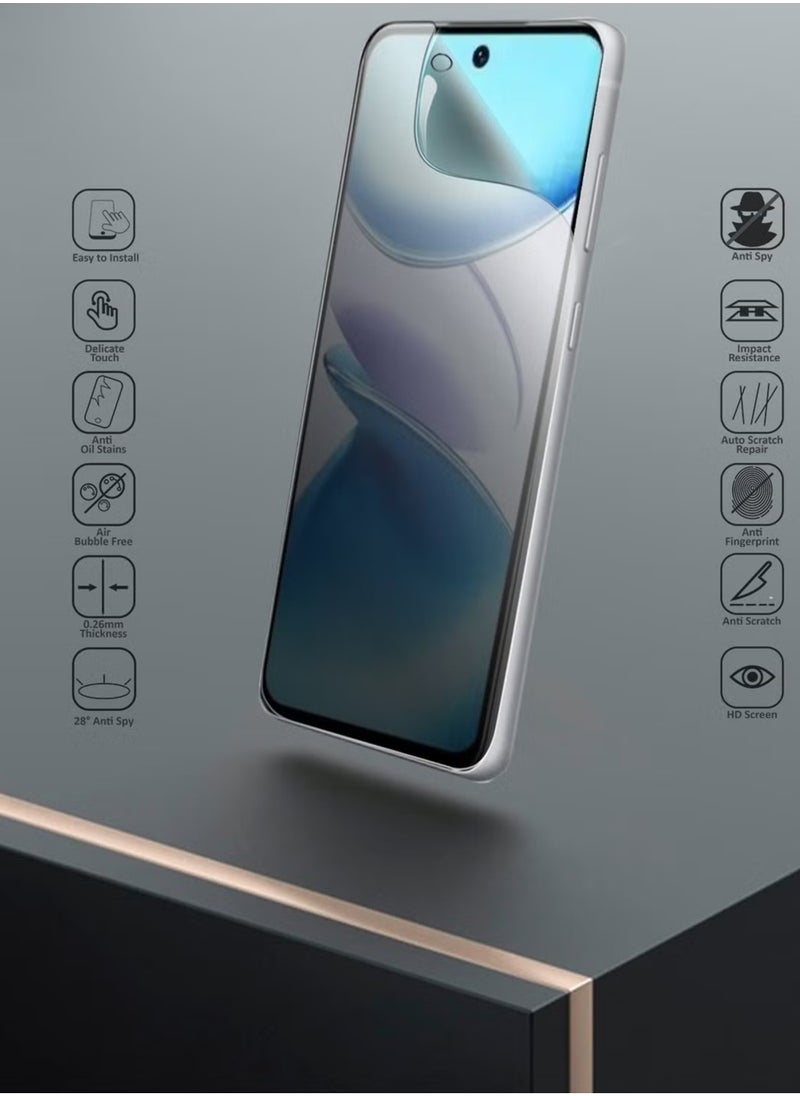 Infinix Smart 9 Full Cover Matte Ceramic Privacy Screen Protector - Explosion-Proof, Anti-Bubble, Anti-Fingerprint | Flexible Privacy Nano Ceramic, Anti-Peeping, Edge-to-Edge Coverage, High Transparency, Delicate Touch, Easy Installation