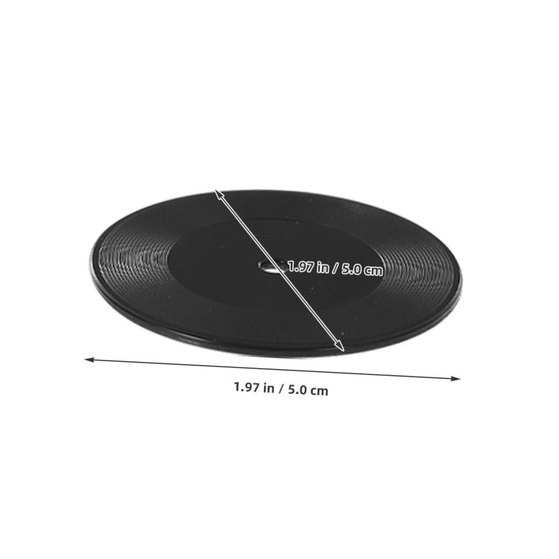 12Pcs Miniature Black Vinyl Records Dollhouse Decor Desktop Display Models - Image 3