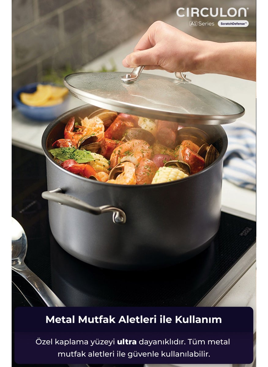Circulon 24 cm Deep Pot with Lid  - Image 5
