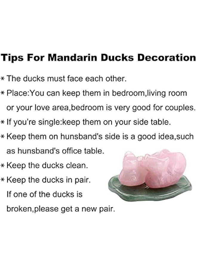 Arabest Rose Quartz Mandarin Ducks Feng Shui Crystal Love Birds Lotus Leaf Figurine Love Romance Valentines Day Gifts  - Image 4