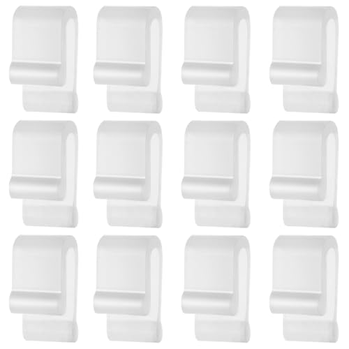 Gosknor 12pcs Dutch Oven Lid Protector Clips, Silicone Cookware Protector, Plastic Pan Protective Clips, Pot Bumpers Lifter Accessories for Storage Stacking & Display (Clear) - Image 1