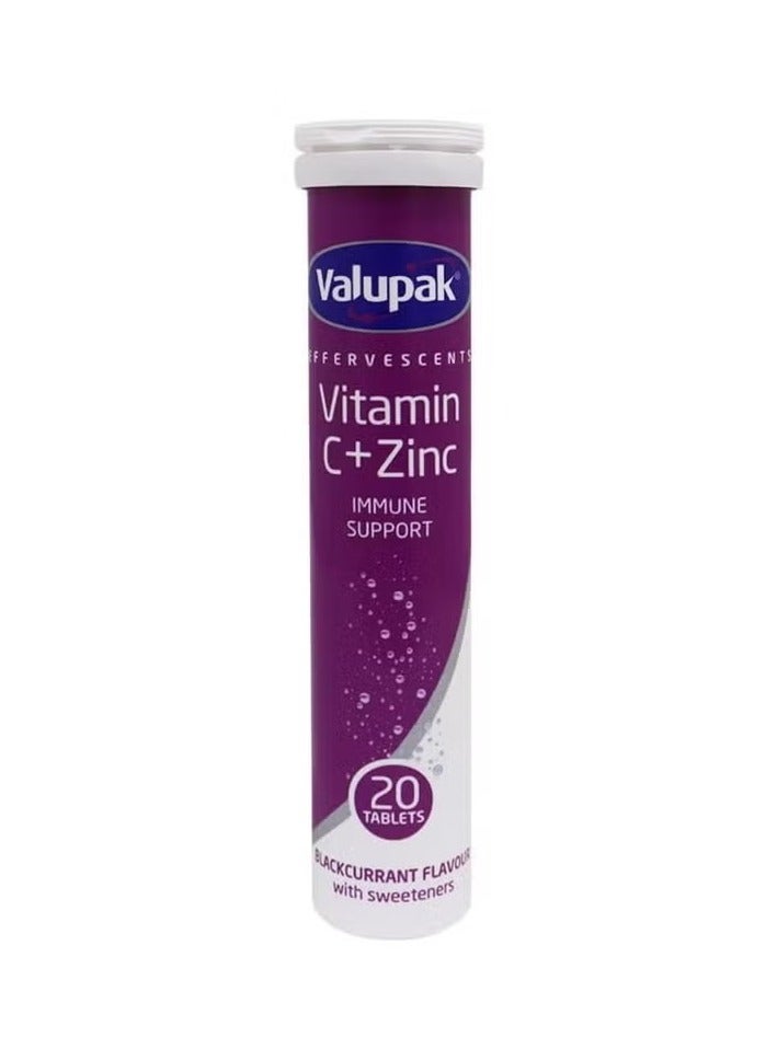 IMMUNE SUPPORT VITAMIN C+ ZINC EFFERVESCENT TABLETS 20S